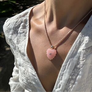 THATCH Malene Pink Jade Rope Necklace